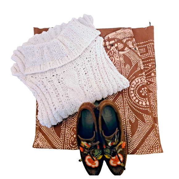 TORY BURCH HUNTINGTON EMBROIDERED FRINGE SUEDE BOOTIE LACE Size 6 - Picture 13 of 15